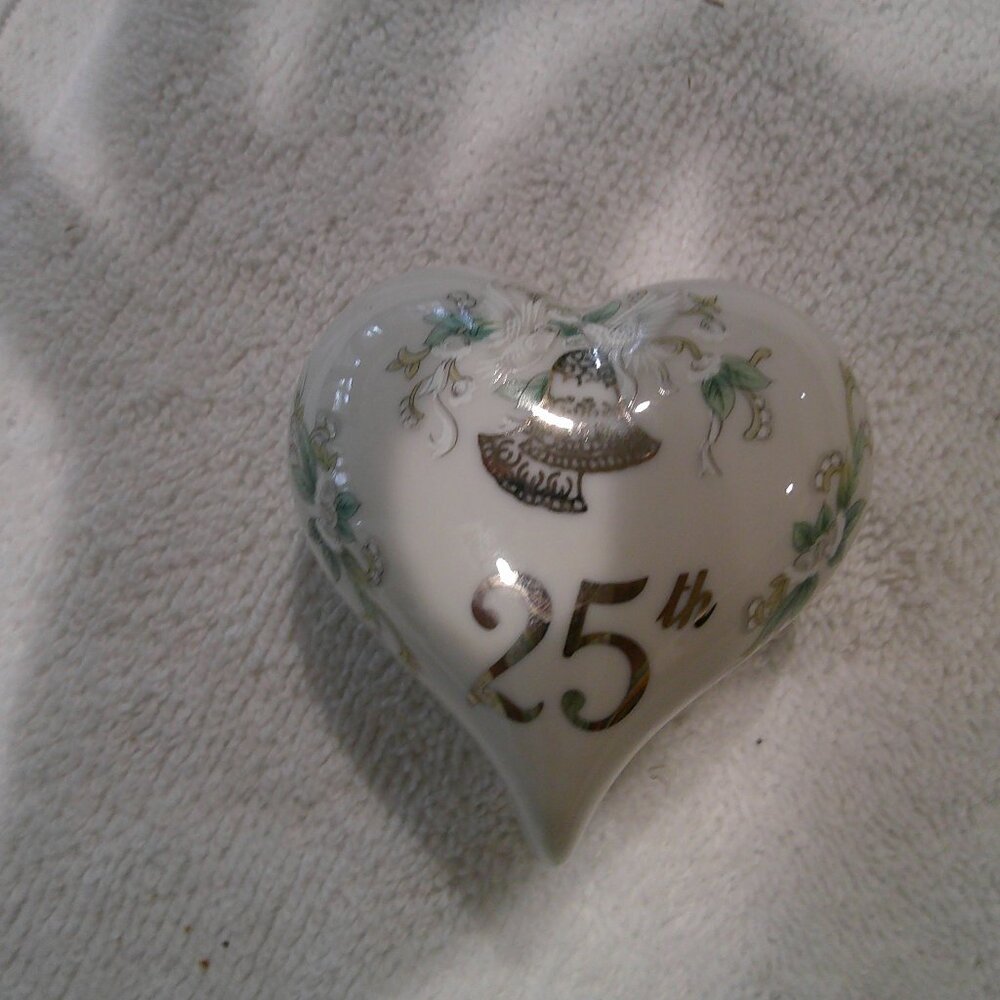 25th Anniversary Trinket Box by Lefton China